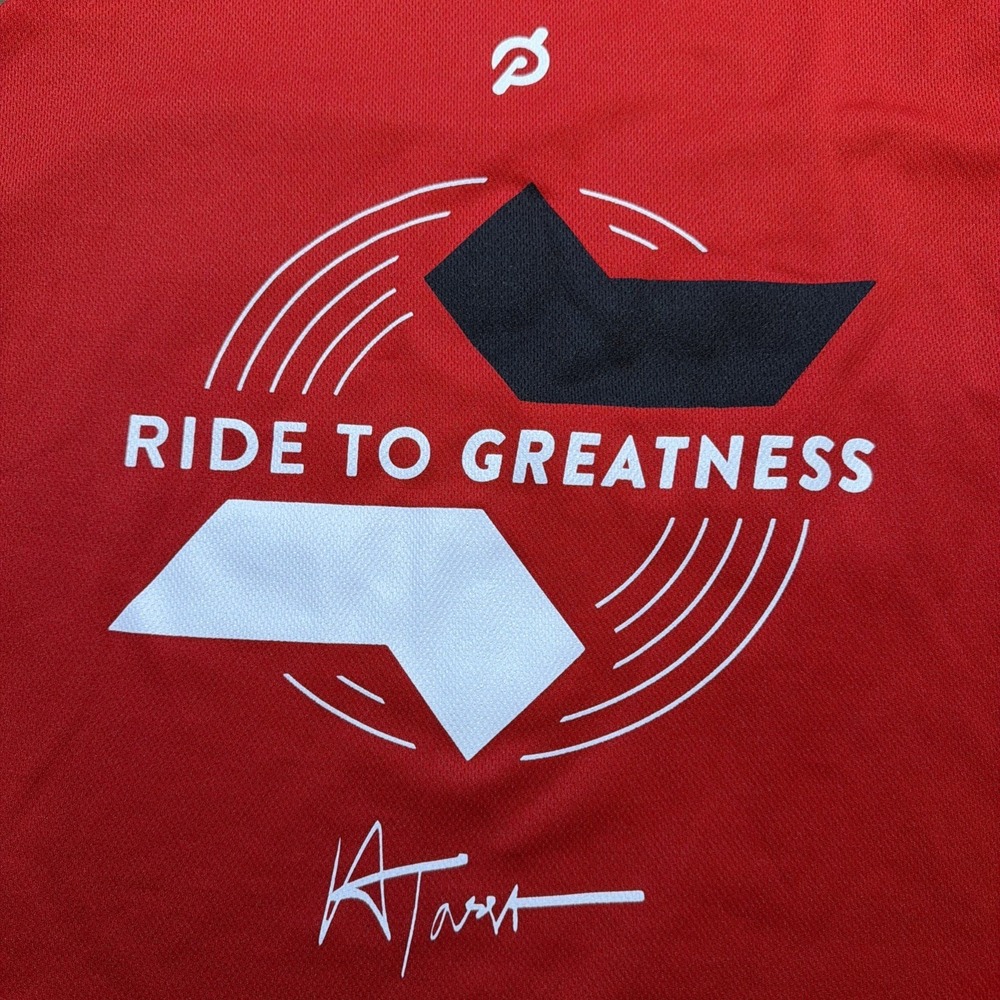 Peloton Alex Toussaint Ride to Greatness Reversible Jersey Shirt SMALL Black Red - Picture 2 of 9